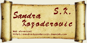 Sandra Kozoderović vizit kartica